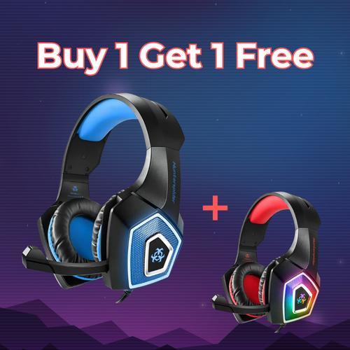 Auriculares gaming Dragon con micrófono y luz LED de 7 colores