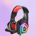 Auriculares gaming Dragon con micrófono y luz LED de 7 colores