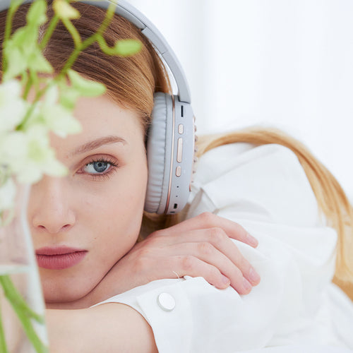 Auriculares Bluetooth plegables con cancelación de ruido y micrófono
