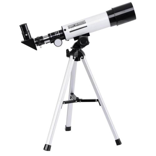 Telescopio refractor astronómico para observar la Luna, estrellas y aves