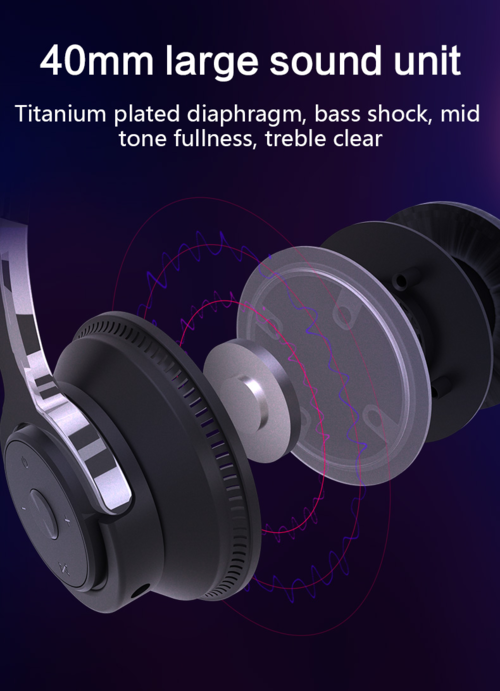Auriculares Bluetooth inalámbricos con luces LED de colores y graves