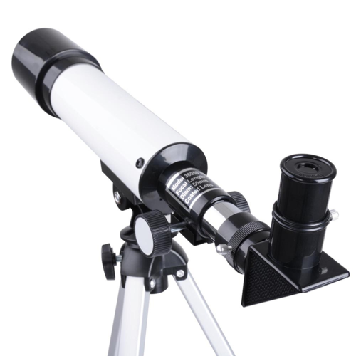 Telescopio refractor astronómico para observar la Luna, estrellas y aves