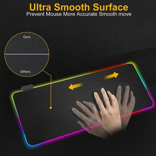 Alfombrilla gaming RGB Ninja Dragons grande con luz LED
