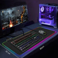 Alfombrilla gaming RGB Ninja Dragons grande con luz LED