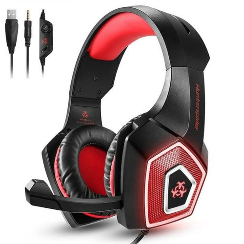 Auriculares gaming Dragon con micrófono y luz LED de 7 colores