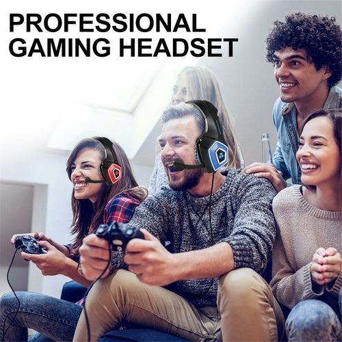 Auriculares gaming Dragon con micrófono y luz LED de 7 colores